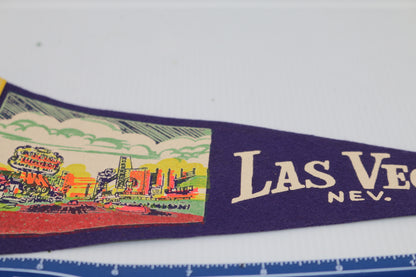 Vintage pennant felt Souvenir USA Las Vegas NEvada