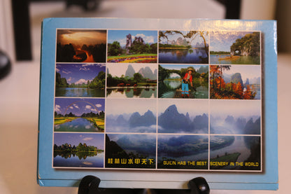 The Lo River Of Guilin Post Cards Lot With A Cardboard Map Souvenir