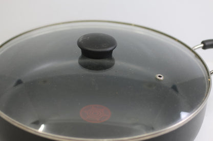 T-fal Nonstick Saute Pan w Lid 12" Black Thermo-Spot Skillet