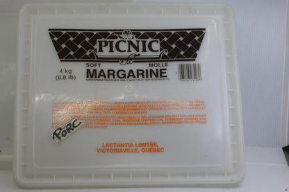Empty Vintage Picnic Soft Margarine 4 kg Container Lactancia Bowl / lid