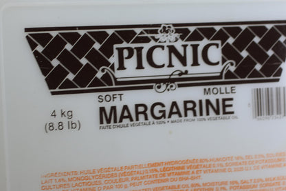 Empty Vintage Picnic Soft Margarine 4 kg Container Lactancia Bowl / lid