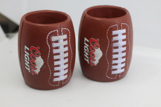 lot of 2 Cool American Football Can Coozie ! Coors Light Beer Promotion 4½''