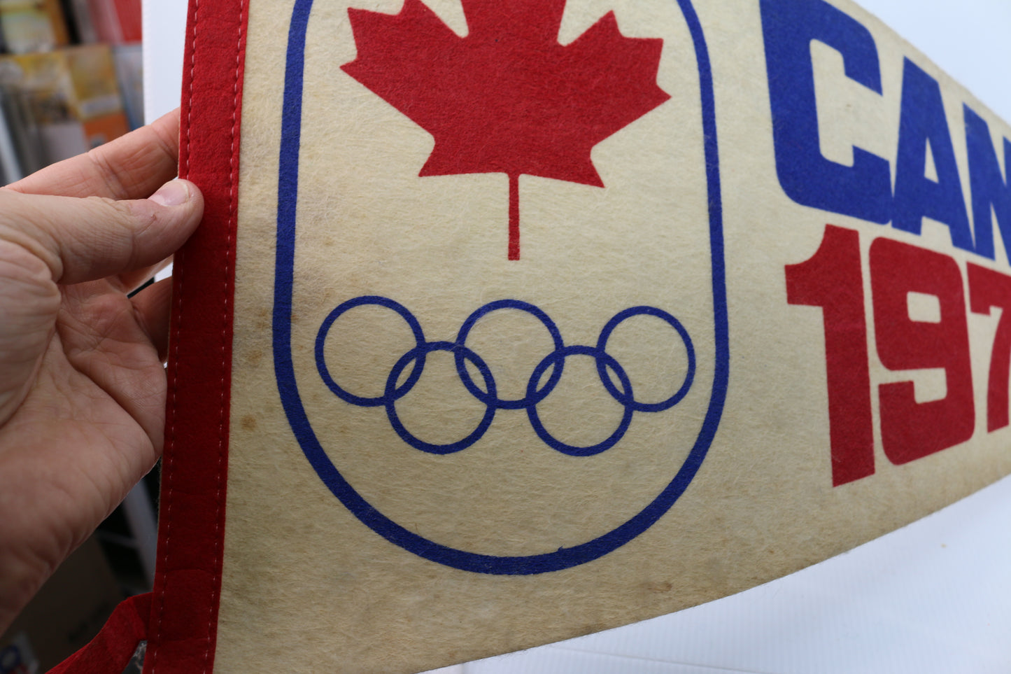 Vintage pennant felt Souvenir Canada Montreal 1976 Olympics Games