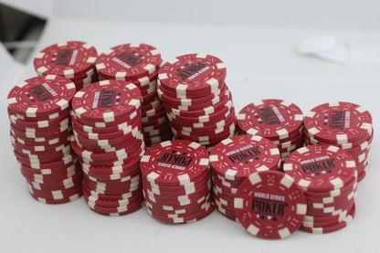 Lot of 150 WSOP World Series Poker Red 11.5g Casino Style Chips