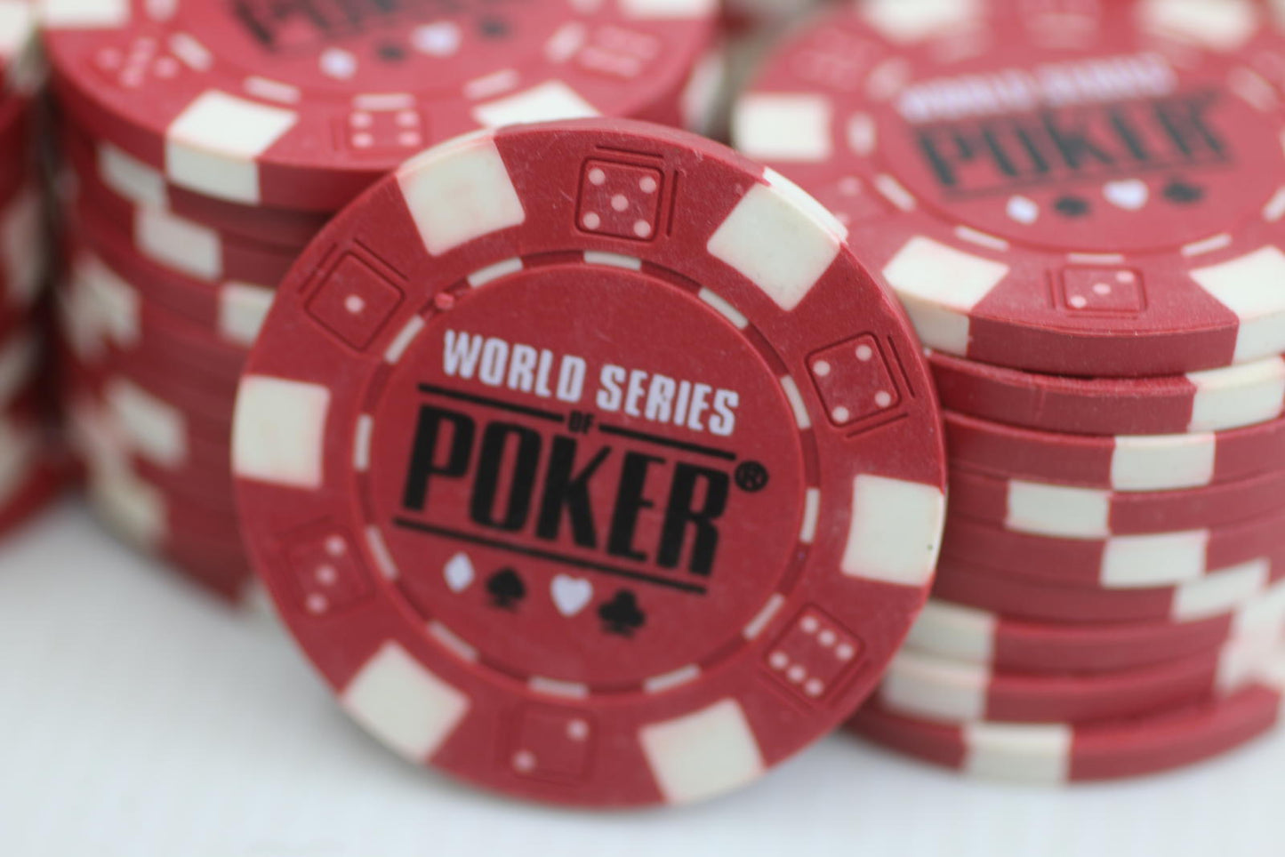 Lot of 150 WSOP World Series Poker Red 11.5g Casino Style Chips