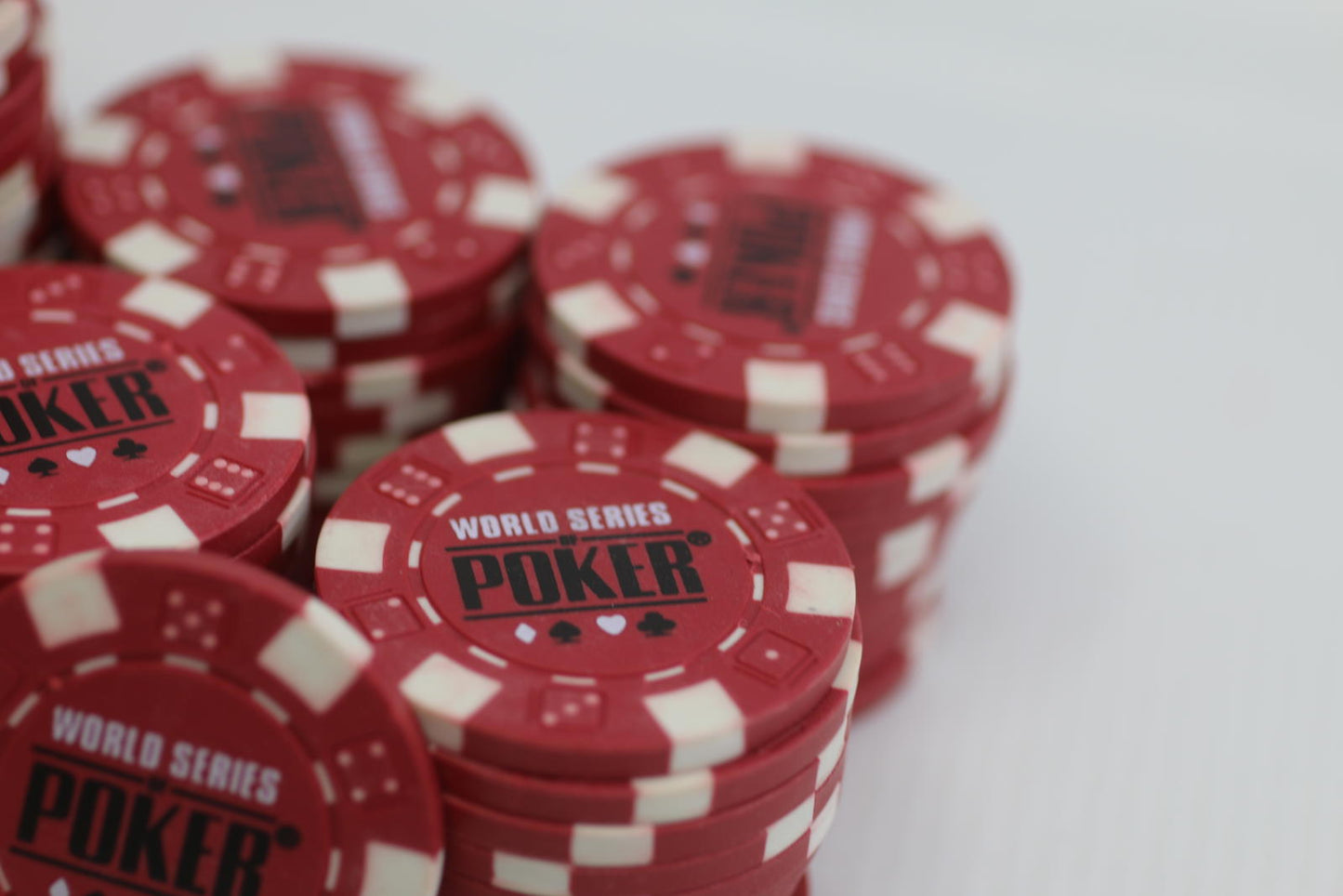 Lot of 150 WSOP World Series Poker Red 11.5g Casino Style Chips