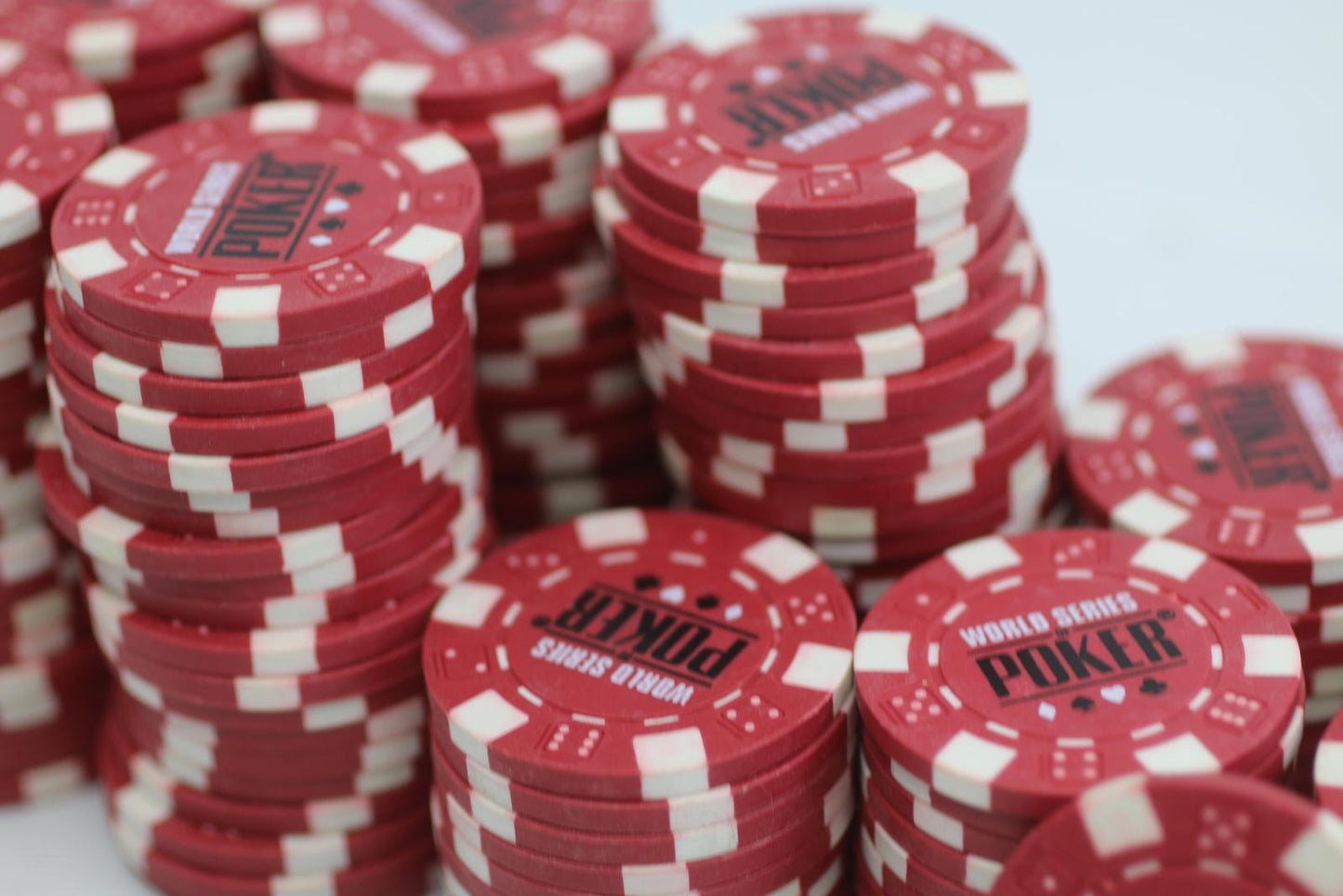 Lot of 150 WSOP World Series Poker Red 11.5g Casino Style Chips