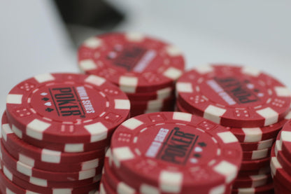Lot of 150 WSOP World Series Poker Red 11.5g Casino Style Chips
