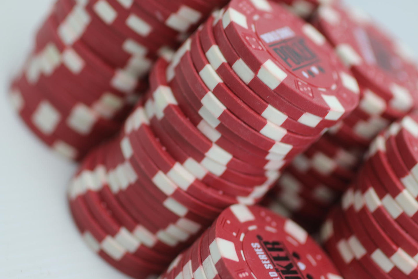 Lot of 150 WSOP World Series Poker Red 11.5g Casino Style Chips