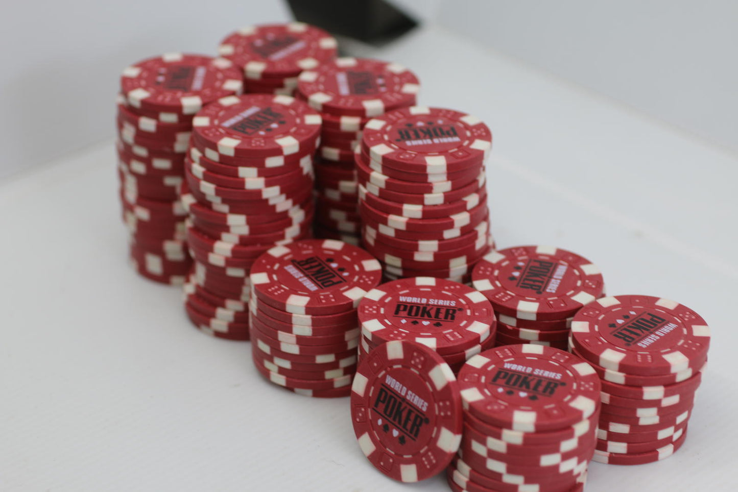 Lot of 150 WSOP World Series Poker Red 11.5g Casino Style Chips