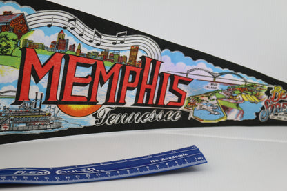 Vintage Souvenir Felt Pennant Memphis Tennesse Graceland made in USA