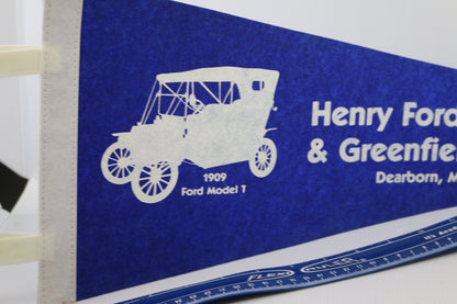 Vintage Souvenir Felt Pennant Henry Ford museum & Greenfield Village Michigan