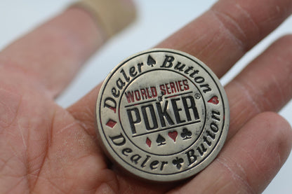 WSOP Style Dealer Button Metal Poker Table Marker 2” Heavy
