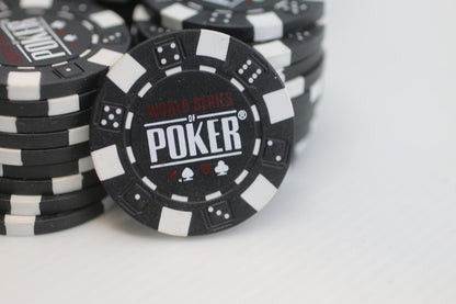 Lot of 100 WSOP World Series Poker 11.5g Casino Style Chips  Black and White