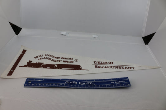 Vintage Souvenir Felt Pennant Québec Canada Delson Saint-Constant Railway