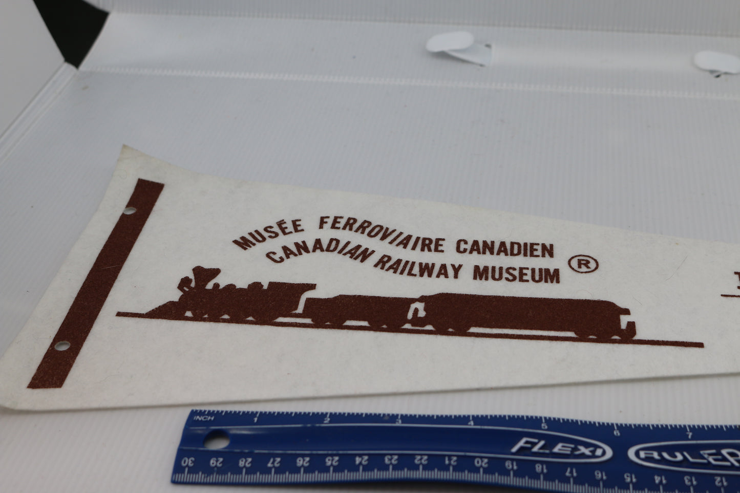 Vintage Souvenir Felt Pennant Québec Canada Delson Saint-Constant Railway