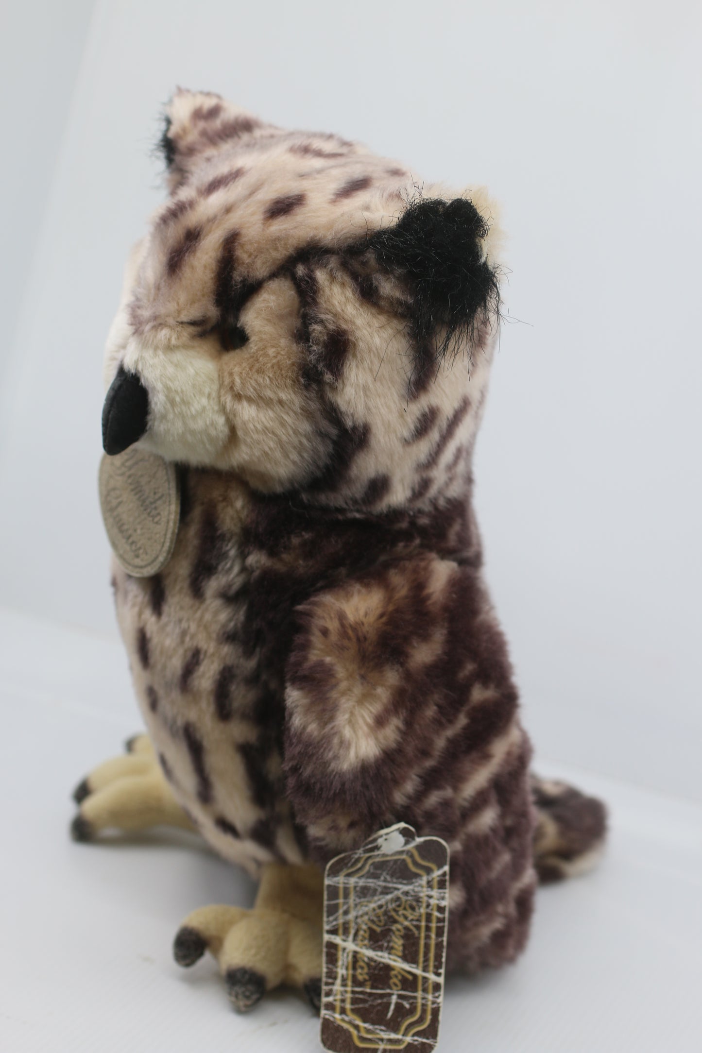 Russ Berrie Owl Plush Yomiko Classics Spotted Brown Stuffed Toy Animal tag