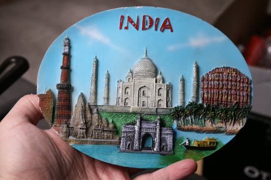 Taj Mahal Hand Painted Indian Miniature Painting Rare Exquisite Art Work