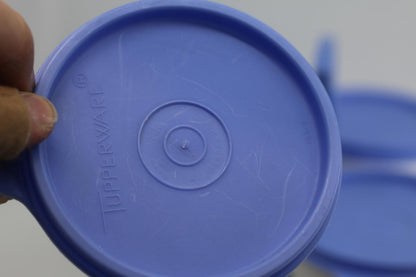 Tupperware Essentials Blue & White Serving Caddy with Condiment sauce Bowls Set