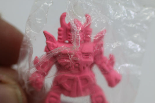 Vintage 1980s Robot Warrior Pencil Topper PVC Voltron Style Pink figure new toy