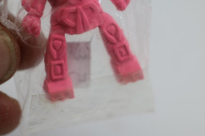 Vintage 1980s Robot Warrior Pencil Topper PVC Voltron Style Pink figure new toy