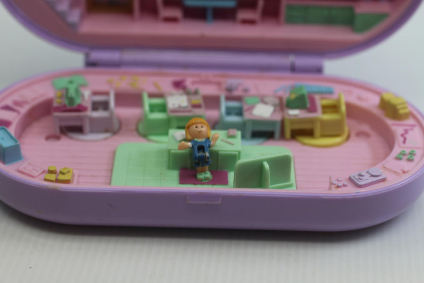 Polly Pocket Vintage Bluebird 1992 Stamping Stampin’ School Playset  Purple PINK