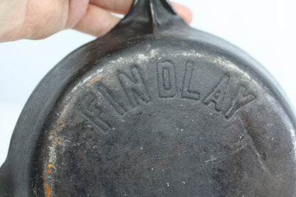 Vintage Cast Iron FinDlAY Skillet Frying Pan with TWO Pour Spouts