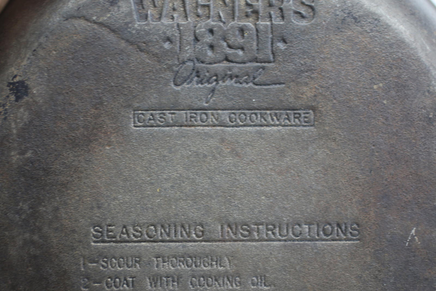Wagner’s 1891 Original 8 Inch Cast Iron Skillet Frying Pan Made in USA
