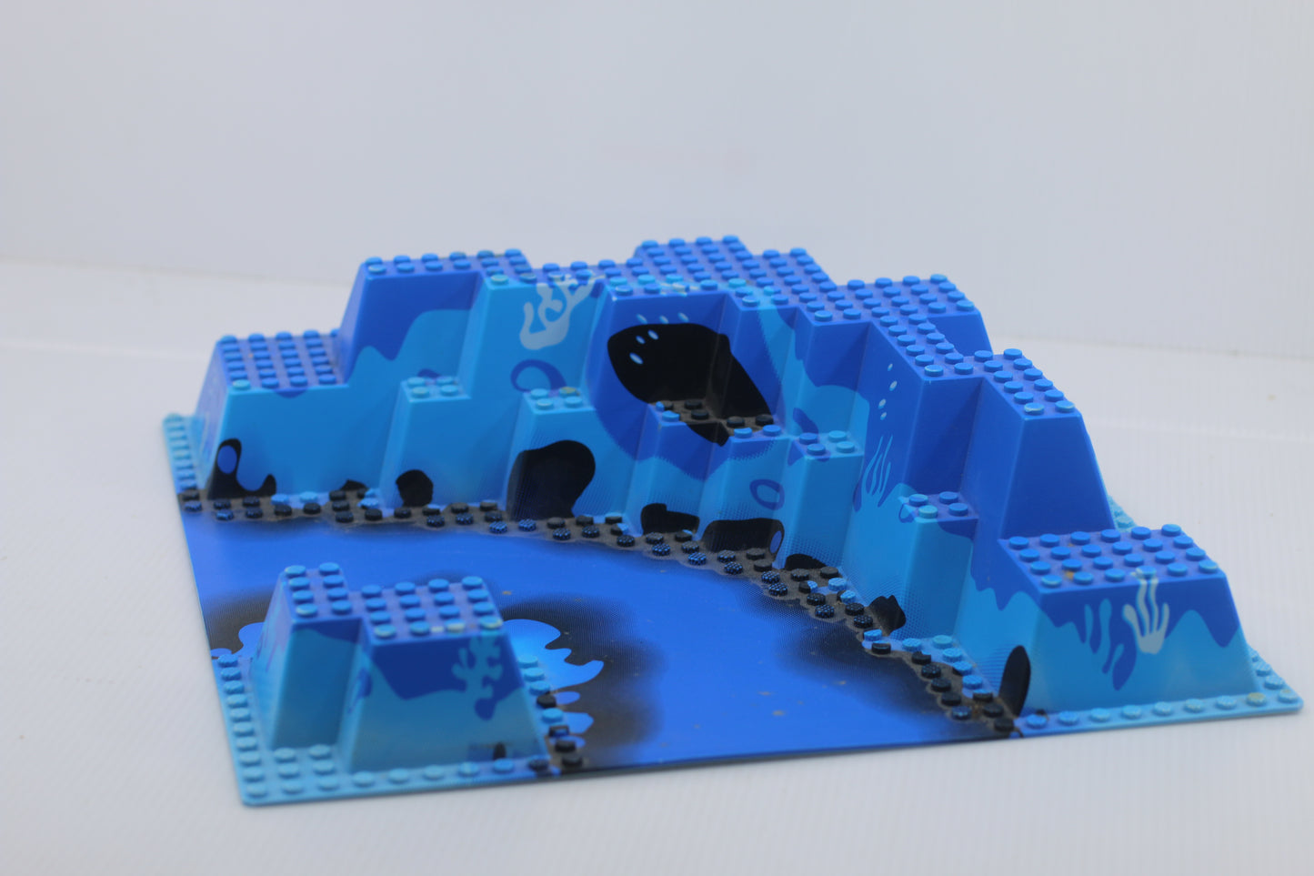 Lego Raised Baseplate Canyon Blue Underwater Ocean Sea 6024 32x32 Studs