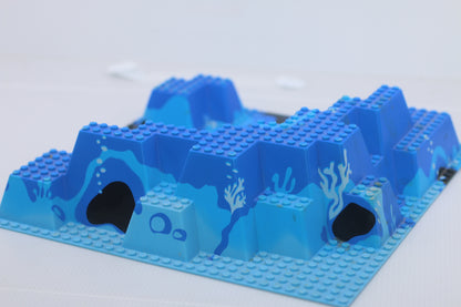 Lego Raised Baseplate Canyon Blue Underwater Ocean Sea 6024 32x32 Studs