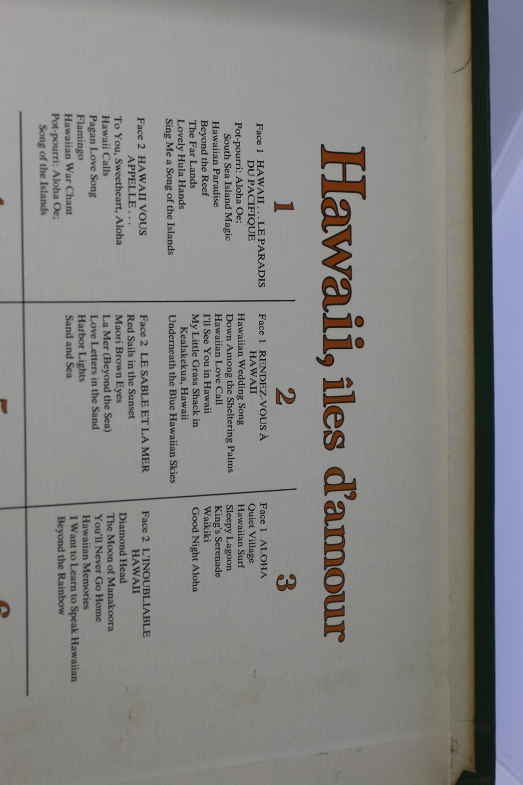 Hawaii, îles d'amour Vintage Music lot of Vynils Album Sélection readers Digest