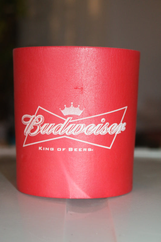 Vintage Bud Budweiser Kool Kan Foam Coozie Beer Can Holder
