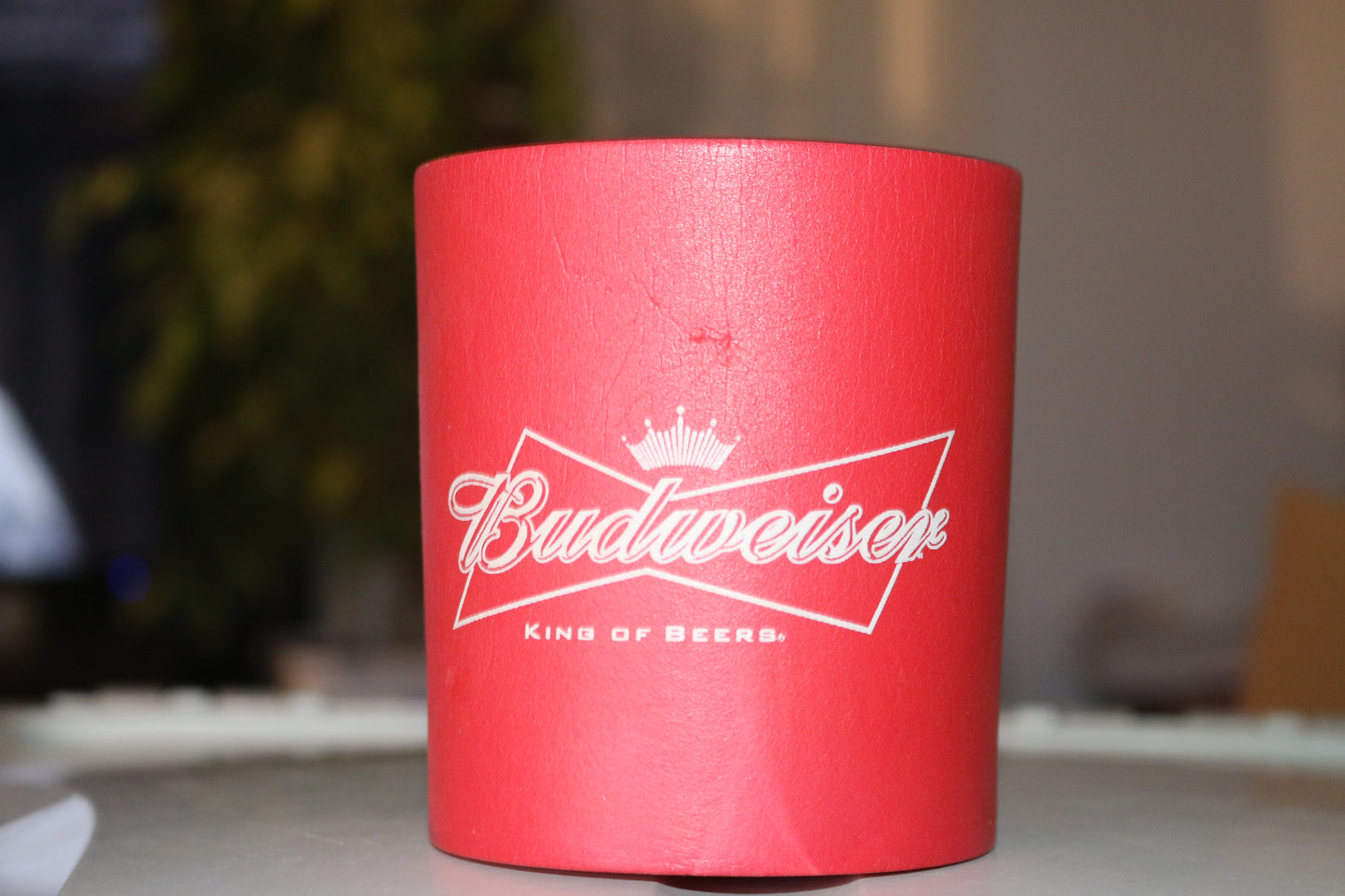 Vintage Bud Budweiser Kool Kan Foam Coozie Beer Can Holder