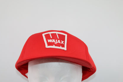 Vintage Trucker Hat Foam Cap Snapback Red WAJAX Embroidered Logo Patch Victory