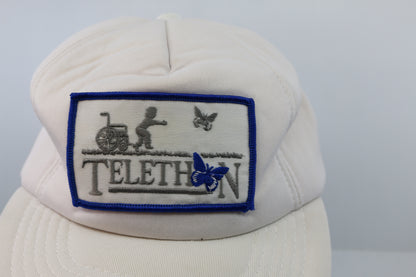 Vintage White Telethon kids funds cap rare