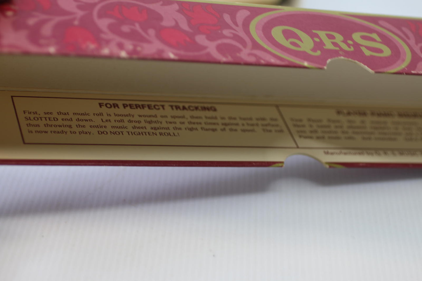 Vintage QRS Player Piano Roll 9634 Let A Smile Be Your Umbrella Box