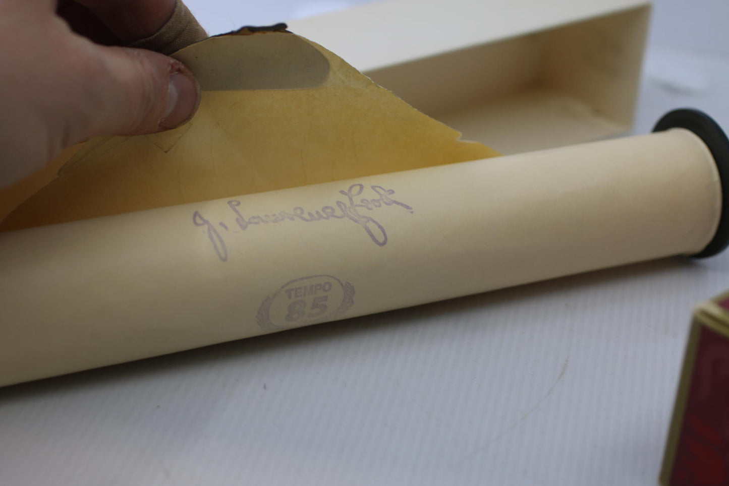 Vintage QRS Player Piano Roll 9634 Let A Smile Be Your Umbrella Box
