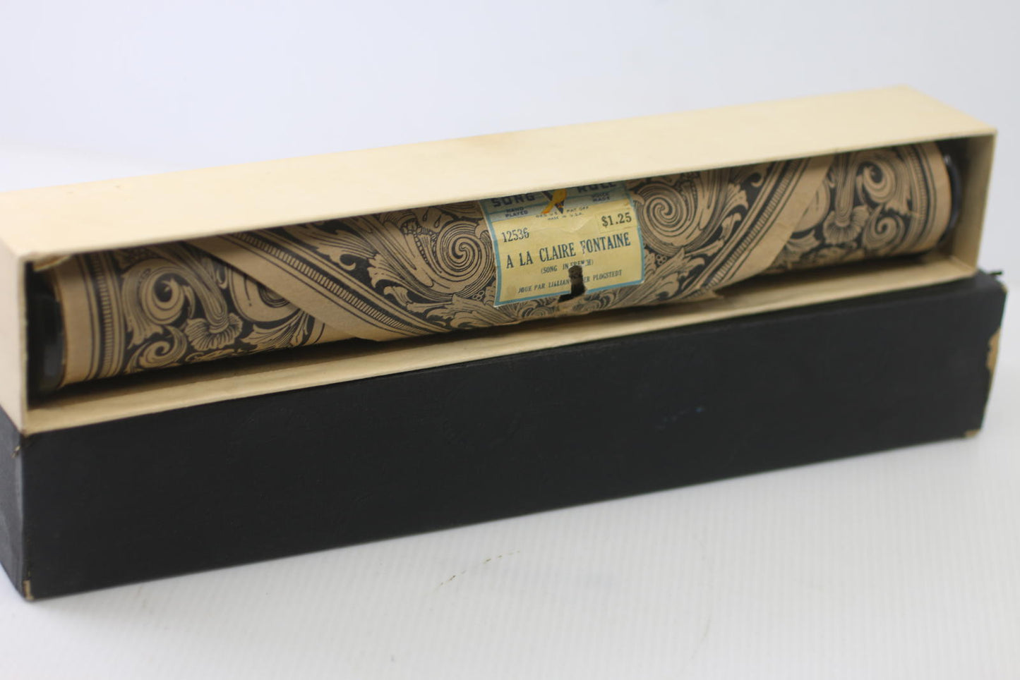 Vintage Vocalstyle Player Piano Roll 12536 A La Claire Fontaine Boxed