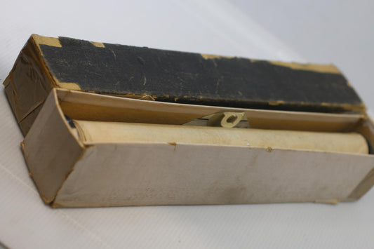 Vintage Player Piano Roll Unknown Title w Original Box – Newspaper Repair