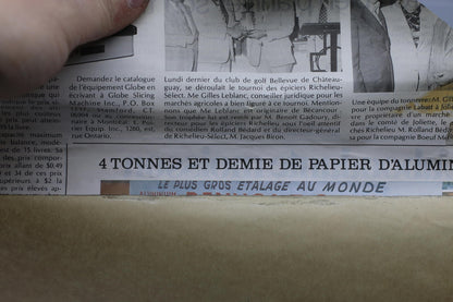 Vintage Player Piano Roll Unknown Title w Original Box – Newspaper Repair