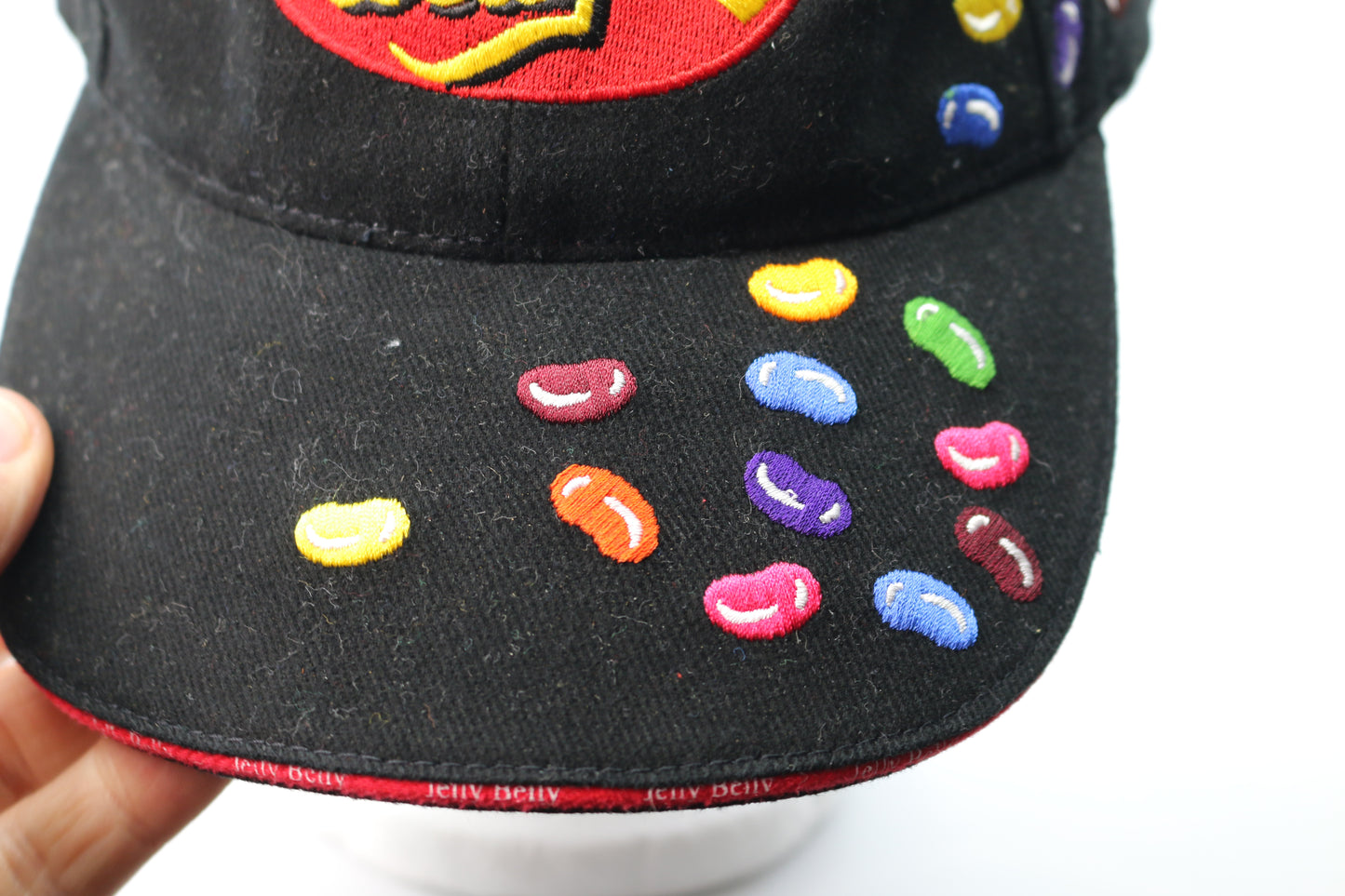 VTG Y2k 2000s JELLY BELLY Racing Candy Car Black Strapback Hat Cap