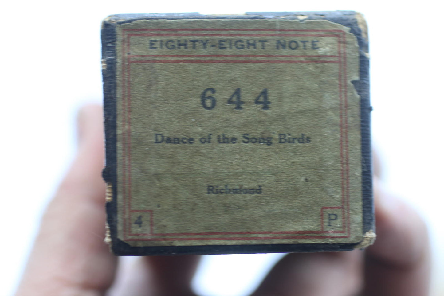 Antique Player Piano Roll 644 Dance of the Song Birds Richmond Autopiano Co
