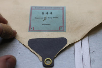 Antique Player Piano Roll 644 Dance of the Song Birds Richmond Autopiano Co