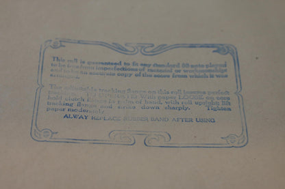 Antique Player Piano Roll 644 Dance of the Song Birds Richmond Autopiano Co