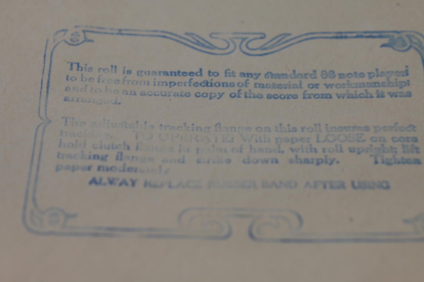 Antique Player Piano Roll 644 Dance of the Song Birds Richmond Autopiano Co