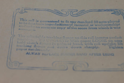 Antique Player Piano Roll 644 Dance of the Song Birds Richmond Autopiano Co