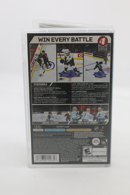 Playstation PSP Game Disc NHL 2007 Hockey Portable With Case