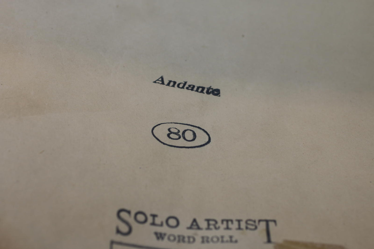Antique Solo Artist Word Roll W-1662 Loves Old Sweet Song Molloy Player Piano
