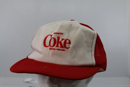 Vintage Enjoy Coke Foam and Mesh Men's Snapback Hat Savourez