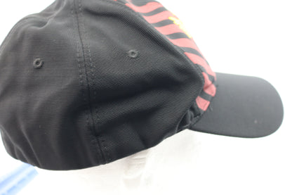 RUSSIA BLACK WITH RED STRIPES 2- HEADED EAGLE FLEXFIT HAT CAP